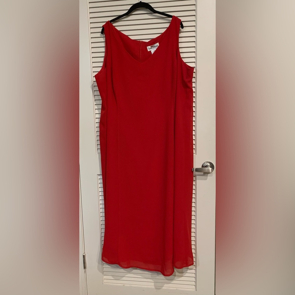 Danny & Nicole Vibrant Red Midi Dress